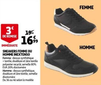 Auchan Inextenso Sneakers Femme Ou Homme aanbieding