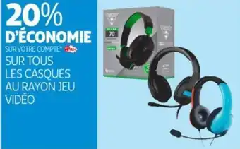 Auchan 20% D'Economie Sur Votre Compte Sur Tous Les Casques Au Rayon Jeu Video aanbieding