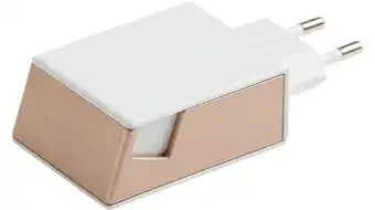 Krëfel Dual usb netstroomoplader met steunfunctie - roze aanbieding