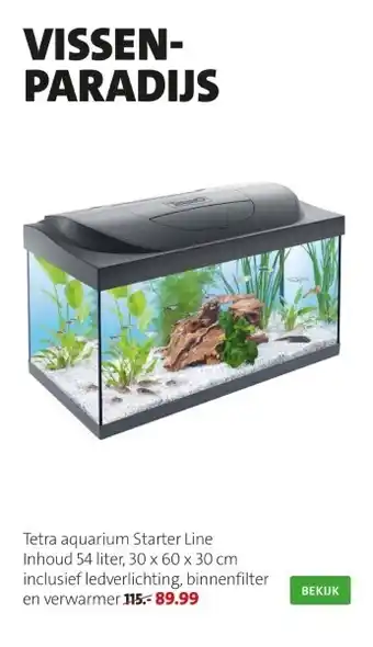Tetra aquarium starter line inhoud 54 liter, 30 x 60x 30 cm