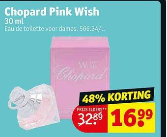 Kruidvat Chopard pink wish aanbieding