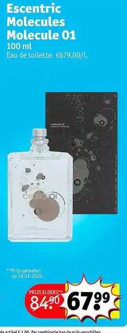 Kruidvat Escentric molecules molecule 01 aanbieding