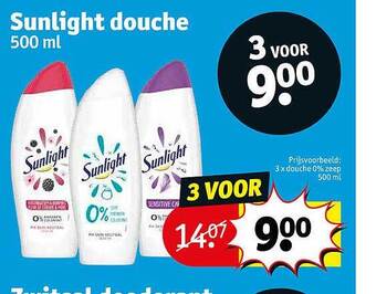 Kruidvat Sunlight douche aanbieding