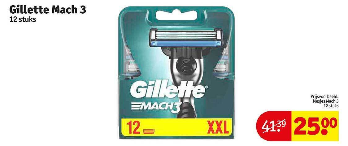 Gillette mach 3 promotie bij Kruidvat