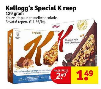 Kruidvat Kellogg's special k reep aanbieding