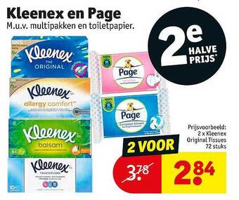 Kruidvat Kleenex en page aanbieding