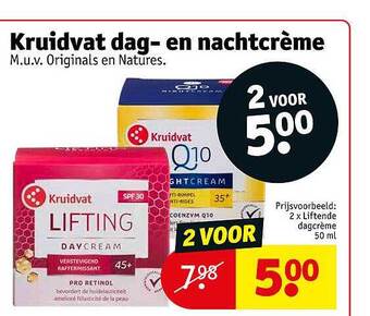 Kruidvat Kruidvat dag- en nachtcrème aanbieding