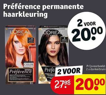 Kruidvat Préférence permanente haarkleuring aanbieding