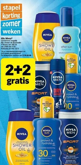 Albert Heijn Nivea shower oil doucheolie aanbieding