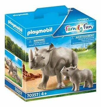 PLAYMOBIL Family Fun 70357 Neushoorn met baby