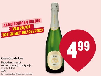Delhaize Cava Oro de Uva aanbieding