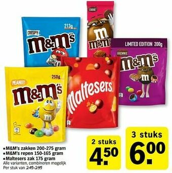 Albert Heijn M+m`s zakken aanbieding