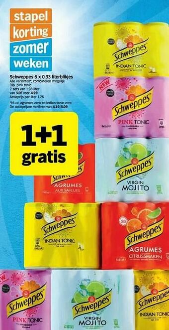 Albert Heijn Schweppes pink tonic aanbieding