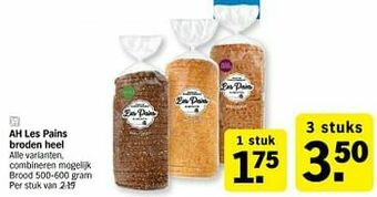 Albert Heijn Ah les pains broden heel aanbieding