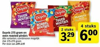 Albert Heijn Duyvis en oven roasted pinda`s aanbieding