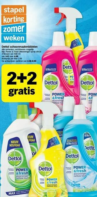 Dettol power + fresh allesreiniger spray citrus