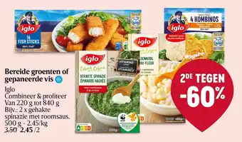 Delhaize Bereide groenten of gepaneerde vis aanbieding