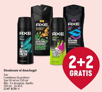 Delhaize Deodorant of douchegel Axe aanbieding