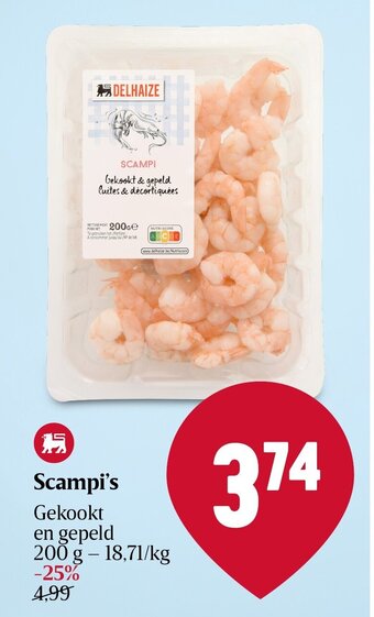Delhaize Scampi's aanbieding