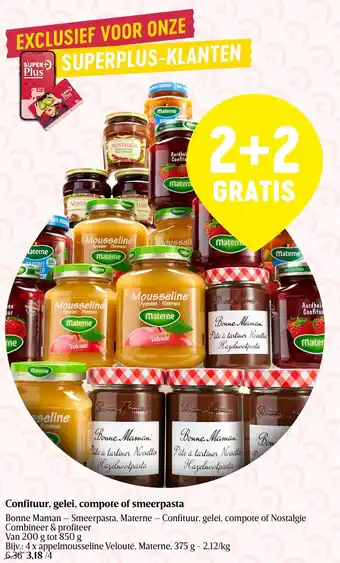 Delhaize Confituur, gelei, compote of smeerpasta aanbieding