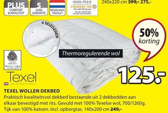 Jysk Texel Wollen Dekbed aanbieding
