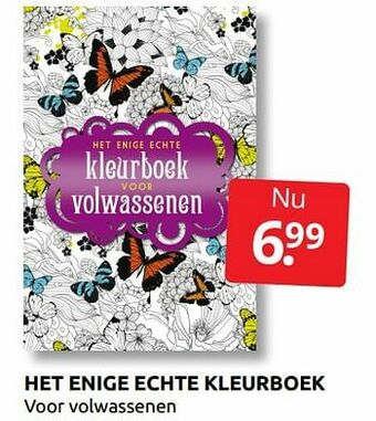 Boekenvoordeel Het enige echte kleurboek aanbieding