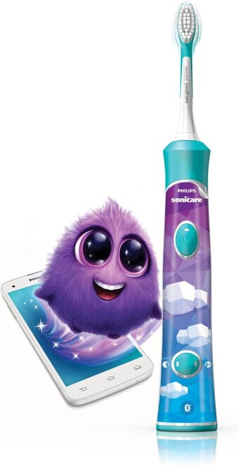 Bol.com Philips sonicare for kids hx6322/04 - elektrische tandenborstel - blauw - incl. extra opzetborstel aanbieding