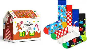 Bol.com Happy socks giftbox 4p sokken holiday time multi - 36-40 aanbieding