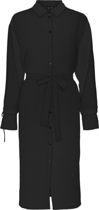 Bol.com Vero moda vmfreja ls blk shirt dress wvn dames jurk - maat m aanbieding