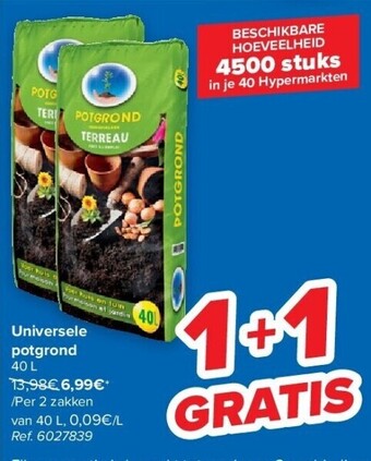 Carrefour Universele potgrond 40 l aanbieding