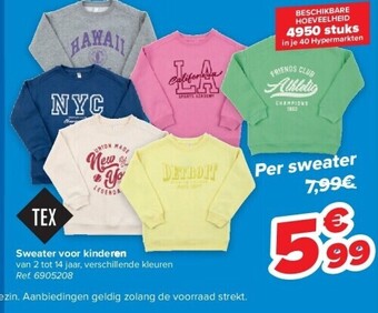 Carrefour Sweater voor kinderen aanbieding