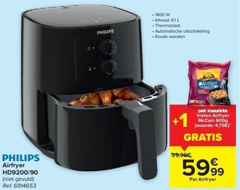 Carrefour Airfryer hd9200/90 aanbieding