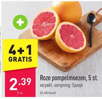 ALDI Roze pompelmoezen 5+1 gratis aanbieding