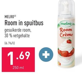 ALDI Melro room in spuitbus 250ml aanbieding