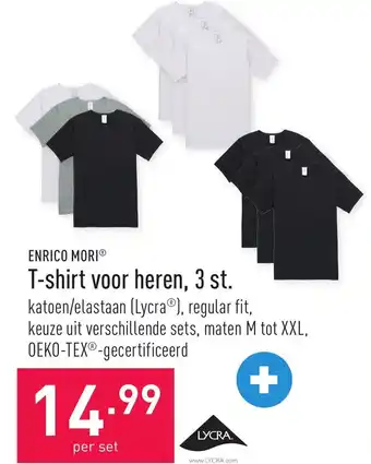 ALDI Enrico mori T-shirt voor heren per set aanbieding