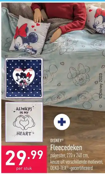 ALDI Disney fleecedeken per stuk aanbieding
