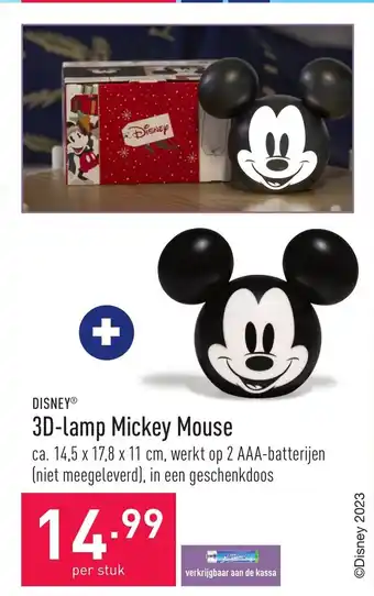 ALDI Disney 3D-lamp mickey mouse per stuk aanbieding