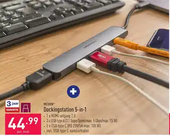 Medion dockingstation 5-in-1 per stuk