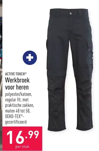 ALDI Active touch werkbroek voor heren per stuk aanbieding