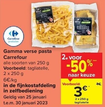 Carrefour Gamma verse pasta carrefour aanbieding
