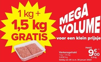 Carrefour Varkensgehakt aanbieding