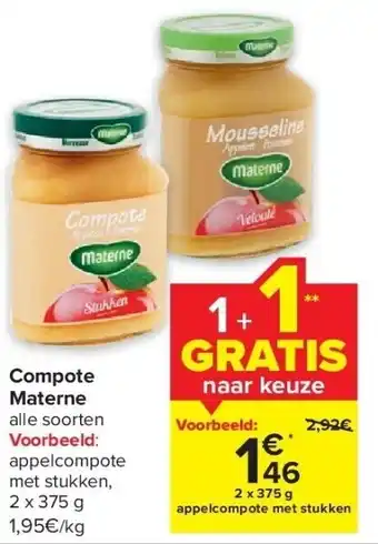 Carrefour Compote materne aanbieding