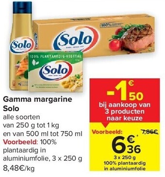 Carrefour Gamma margarine solo aanbieding