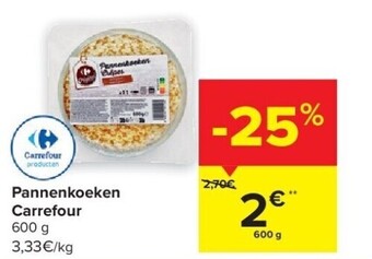 Carrefour Pannenkoeken carrefour 600 g aanbieding