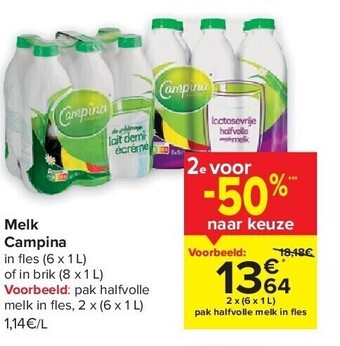 Carrefour Melk campina aanbieding