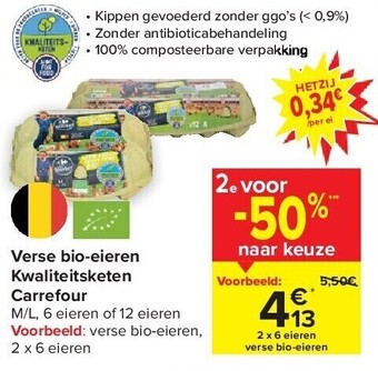 Carrefour Verse bio-eieren kwaliteitsketen carrefour aanbieding