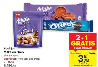 Carrefour Koekjes milka en oreo aanbieding