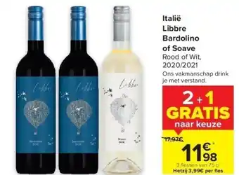 Italië libbre bardolino of soave