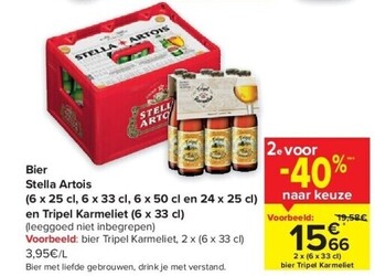 Carrefour Bier stella artois aanbieding
