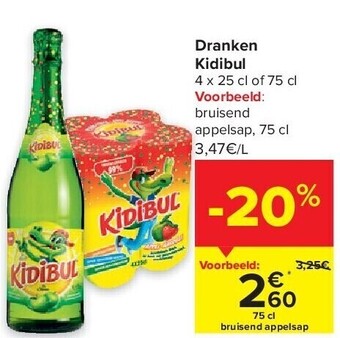 Carrefour Dranken kidibul aanbieding